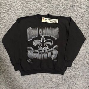 Deadstock Artex Men’s New Orleans Saints Black Crew Neck Sweater Size XL NFL VTG